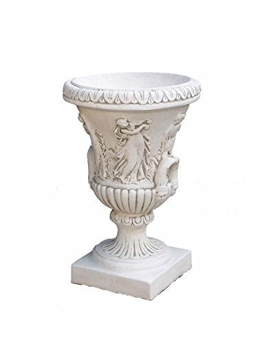 Antikes Wohndesign 2 x Blumenkübel Pflanzkübel Blumentopf Amphore Pflanzschale Steinmöbel H:85cm 222KG
