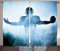 ABAKUHAUS Sport Rustikaler Vorhang, American Football-Held, Wohnzimmer Universalband Gardinen mit Schlaufen und Haken, 280 x 175 cm, Blau