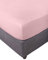 Miracle Home Drap housse élastique, doux et confortable, 50 % coton, 50 % polyester, rose, 150 x 200 cm