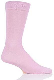 SockShop Hommes Colour Burst Plaine Bambou Chaussettes avec Coutures lisses aux orteils Paquet de 1 Belle en rose 40-46