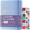 Legend Planner PRO - Agenda settimanale e mensile Deluxe per aumentare la produttività e raggiungere i tuoi obiettivi, agenda organizer per la gestione del tempo, non datato, copertina rigida 18 x