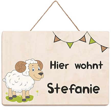 Holzura Namensschild Kinderzimmer Personalisierte Geschenke Baby Zimmer, Namensschilder für das Kinderzimmer Deko, Türschild personalisiert mit Namen, Türschild Kinderzimmer