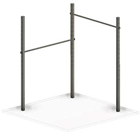 SchneckMetall Doppelreck Edelstahl 90° 3m mit 2mm Pfostenstärke
