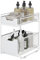 CarolynDesign Cassetto portaoggetti sottolavello a 2 Ripiani per Cucina e Bagno, Cesto portaoggetti Scorrevole in Metallo, Cestino portaoggetti Estraibile da scrivania per casa e Ufficio