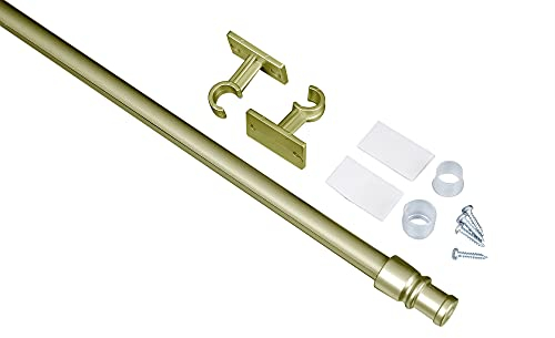 Gardinenzubehör Haus und Deko Gardinenstange für Bistrogardinen in 50-85 cm gold ausziehbar, Metall, glänzend, Gold oder Messing