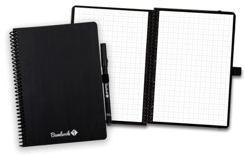 BAMBOOK Original - A5 Digitales Notizbuch mit Stift – Kariertes Whiteboard-schreibbuch – Elektronisches Notizbuch zum Schreiben, Scannen & Löschen