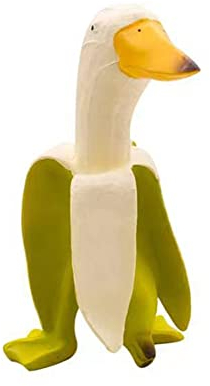YGMXZL Garten Statue Kreative,Kreative Kunst Bananenente,Gartenstatuen Kunst-Bananen-Entengarten-Dekoration,niedliche skurrile geschälte Bananen-Ente,Außendekoration für Terrasse,Vorgarten,Garten