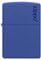 Zippo Sturmfeuerzeug - Flame & Logo - Royal Blue Matte Finish mit Lasergravur - Nachfüllbar - Wiederverwendbar - Windfestes Design - Geschenkbox - Made in USA