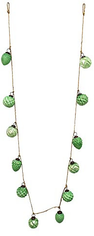 Clayre & Eef Weihnachtskugel 12er Set Ø 5 cm / 190 cm Grün Glas Weihnachtsanhänger