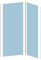 Vente-unique - Lot de 2 panneaux muraux de douche bleu en aluminium avec profilés - 2 x L90 x H210 cm - ITZIAR