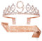 Abeillo 9. Geburtstag Mädchen Schärpe und Tiara, Rose Gold Its My 9th Birthday Schärpe und Krone, Birthday Krone für Geburtstag Geschenk Partyzubehör und Deko 9th Birthday Party Favor Supplies