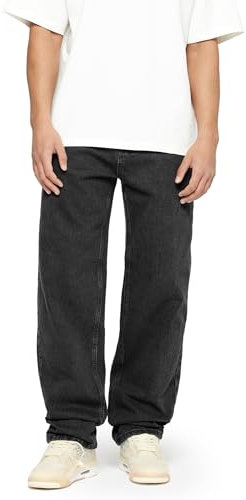 Burocs Baggy Fit Jeans - Black Grey - Jeans Herren - 5-Pocket-Style - Mit YKK-Reißverschluss - 100% Baumwolle, Farbe:Black Grey, Hosengröße:W29 L30