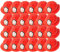 BEMIRO 24 Stück Kinder Feuerwehrhelm aus PVC - ca. 26 cm lang, Roter Feuerwehrhelm für Kinder, Faschingskostüm für Kinder, Feuerwehr Geburtstag, Feuerwehr Mütze