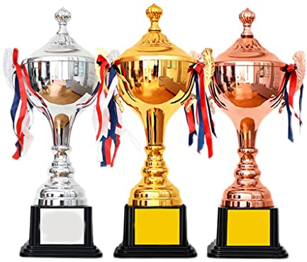 Trofei Tazza d'oro, Argento E Rame, Grande Tazza d'oro, Adatto per La Coppa di Competizione, Festa, Cerimonia di Premiazione E Regalo di Ringraziamento