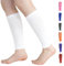 Novetec Manchon de Compression pour Mollet pour Homme et Femme (20-30 Mmhg)– Manchons de Compression pour Course, Soutien des Attelles de Tibia, Soulage les Douleurs (1 Paire) (Blanc, M)