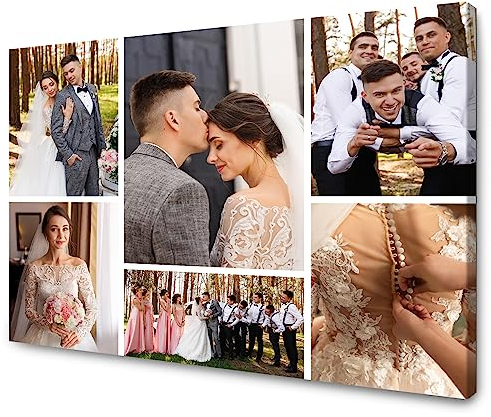 GP TONER Lienzo Personalizado Collage de fotos Lienzo Personalizado con tu Foto horizontal Lienzo impreso sobre bastidor lienzos Decorativos tamaño 70x50 cm