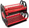 Best House Double Plastic Dish Rack, 2 Tier Double Dish Drainer Rack Large Plate Cutlery Cup Holder Plastic Trays - Pack of 1 (Red)