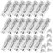 SINJEUN 20 Pcs 75mm Sliver Door Lock Bolts, 3 Inch Stainless Steel Door Slide Latch Lock with Screws, Heavy Duty Door Security Bolts Barrel Slide Lock for Bathroom Shed Yard Garage Gates