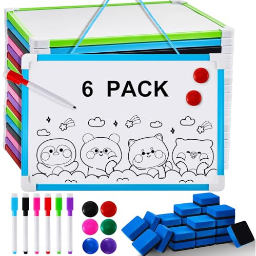 Colarr 6 Set Magnetic Dry Erase Board 8'' X 12'', Multicolor