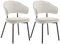 WOLTU 2er Set Esszimmerstühle, Küchenstuhl, Polsterstuhl, Loungesessel, Wohnzimmerstuhl, Design Stuhl, mit Rückenlehne Armlehnen Metallbeinen, gepolstert, Samt, Creme, BH389cm-2