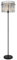 GLOBO STEHLEUCHTE - SCHWARZ MATT - METALL - RAUCHGLAS - 1-FLAMMIG - H 152 CM