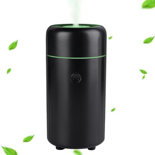 Marstey Mini Humidifier Diffuser, Portable Cool Mist Sprayer with 7 Color Changing, 100ml USB Rechargeable Car Air Humidifier Essential Oil Diffuser for Bedroom, Car, Office, 2 Modes, Auto Shut-Off