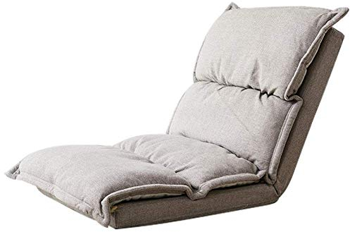 ADaga Lazy Sofa, Mikrofaser-Klappboden-Lounge-Sofa-Stuhl zum Entspannen, 65 cm x 68 cm x 62 cm, Grau