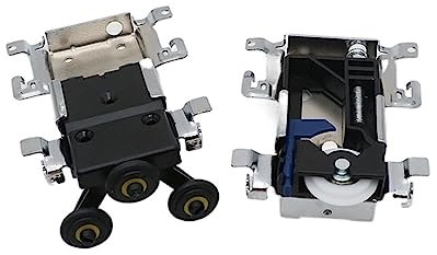 Sliding wardrobe door part top/bottom down Wheels/Runner/Guides kit side-mounted hanging sliding pulley open wheel for cabinet 1Pcs (Color : Upper wheel)