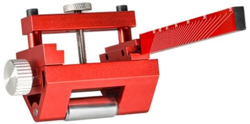 iFutniew Juego de soportes de afilador de ángulo fijo de aleación de aluminio rojo, afilador rápido adecuado para cortar bordes de cinceles de carpintería