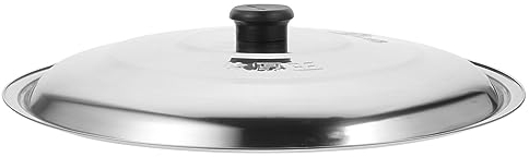 Amosfun Couvercle Universel De 35Cm pour Casseroles Et Poêles Couvercle De Poêle À Frire en Acier Inoxydable De Remplacement pour Marmite Ustensiles De Cuisine