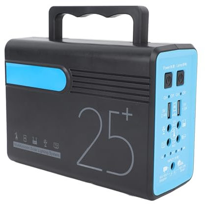 CHEOTIME Generador Solar Portátil De 12 V con Panel, Panel Solar Fuente De Alimentación Móvil Estación De Energía para Iluminación Exterior Carga De Teléfono Celular Enchufe De La UE 100-240 V