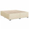 vidaXL Bettgestell, Bett mit Bettfüße Lattenrost, Polsterbett für Schlafzimmer, Doppelbett Bettrahmen, Modern, Creme 180x200cm Stoff
