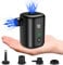 SUPPOU Electric Air Pump, 4000 mAh Rechargeable Battery, 15W High Power, 300L/min Airflow, 4 Nozzles, USB Charging Cable, Instruction Manual