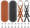 Roosea 6 Stück Taschenboden zum Häkeln Gehäkelter Taschenboden PU Leder Boden Tasche Häkeln Mit Löchern Bag Shaper Bottom und Taschenhenkel für Häkeltaschen DIY Taschen Strickbeutel 30 * 10cm