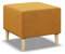 Mebligo - Puff Hocker BLANK, Fußhocker für Sessel, Couch Hocker, Sofa Hocker, Sitzhocker, Hocker Wohnzimmer, Bequemer Hocker als Auflage, Sitzpuff, Beine und Tisch - 51x51x40cm Gelb