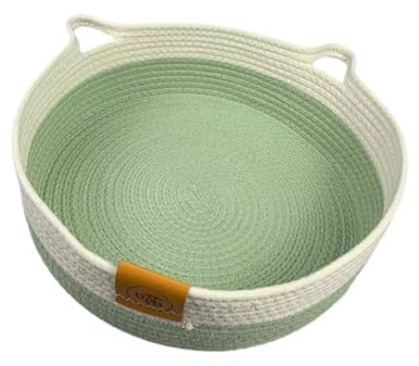 Dualoai Cama para Gatos con Cuerda de algodón, Nido para Gatos, Tablero rascador para Gatos, rascador Tejido Transpirable para Gatos, Almohadilla rascadora