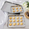 Navaris 3x Bac de Cuisson en Inox - Plat Rectangulaire en Acier Inoxydable - Plateau de Cuisson Four pour Pâtisserie Gratin Frites - 3 Tailles Différentes 26 cm 31 cm et 40 cm