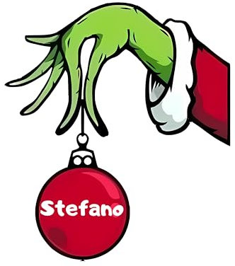 Ghirlanda per Porta - Decorazione Natalizia da Appendere - Ghirlanda in Legno ca. Ø 30 cm. Fuori Porta Natalizio Grinch con pallina Personalizzabile – Pronta per Essere Appesa. Idea regalo famiglia