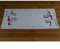 Tischdecke Mitteldecke Tischläufer 30 x 70 cm Winter Weihnachten grau rot Stickerei Dorf mit Kirche Silberfäden