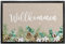 Deko-Fußmatte „Willkommen“ mit Tannen-Design - für Innen & Außen – rutschfest, extra dünn & saugfähig - Türmatte - Eingangsbereich Deko - Geschenk für die Adventszeit, zu Weihnachten, 90 x 60 cm
