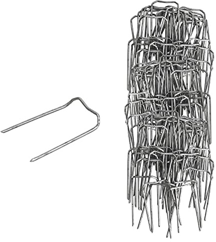 Iflo® Patenthaften Set aus stabilem Metall – Floristik-Klammern in verschiedenen Größen – Ideal für Kränze, Gestecke, Adventsdeko & Garten – Römerhaften Krampen (17 x 35 mm, 175 Stück)