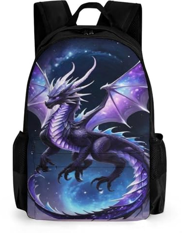 QPIRINMEX Drachen Kinderrucksäcke Drachen Schulrucksack Für Kinder Reiserucksäcke Büchertaschen Jungen Mädchen Schultasche