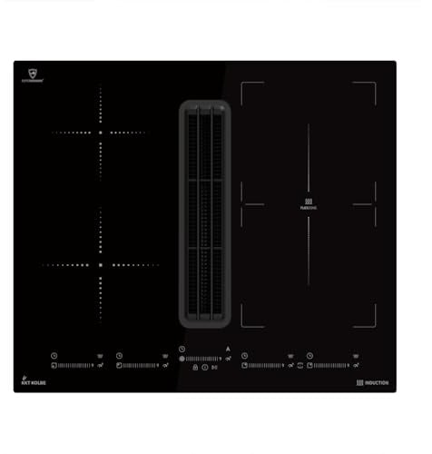 KKT KOLBE Piano cottura a induzione con cappa integrata | 638 cbm/h | 60 cm | piano cottura a induzione | 7,4 kW | 4 zone | 9 livelli | senza cornice | IND600DRAFT