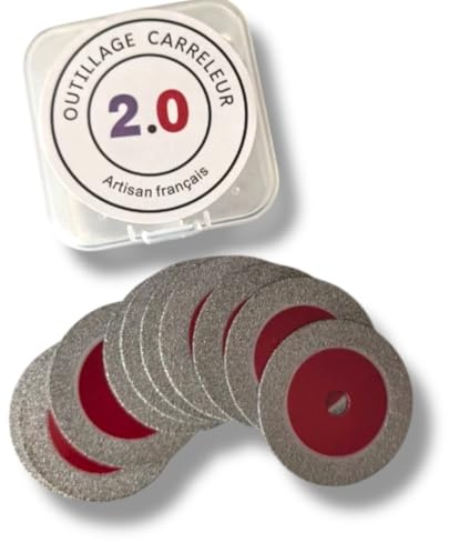 Set 10 Mini Dischi Diamantati 50 mm M14 – taglio preciso piastrelle, gres porcellanato, marmo, granito, porcellana – per smerigliatrice – Outillage Carreleur 2.0