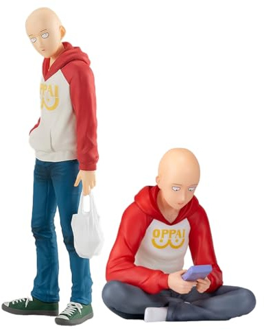Xinchangda Saitama-Figur, Anime, Saitama, Actionfigur, Statue, Anime-Figur, Modell, Desktop-Dekoration, Manga-Sammelfigur, 2 Stück