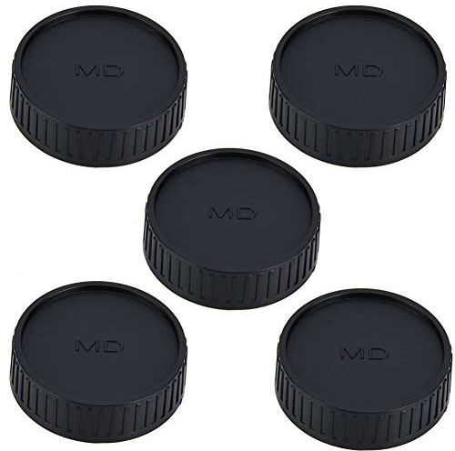 Tomantery Präzise 5PCS Kunststoff Objektivdeckel Schutzhülle Solide Langlebig für für Seagull MD Mount Kamera Objektiv, Schwarz Material