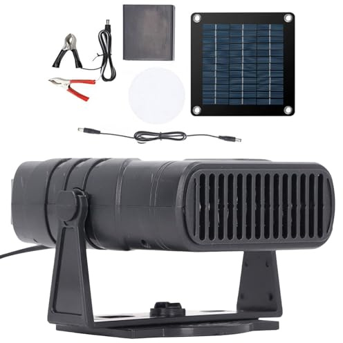 Kit de chauffage solaire - Electronic 21 x 21 cm 20 W Portable | Pet House Heaters With Overheating Protection, Wind Résistant, Greenhouses, Portable Solar Panel Heater For Small Animals Winter