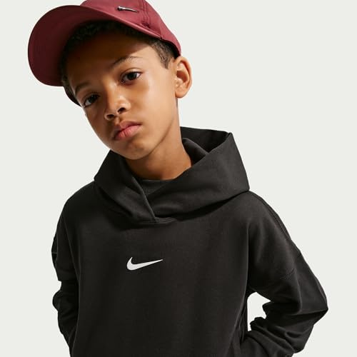Nike Pro Dri-Fit Fleece Hoodie Für Ältere Jungen, Black/White, IF1723-010, XS