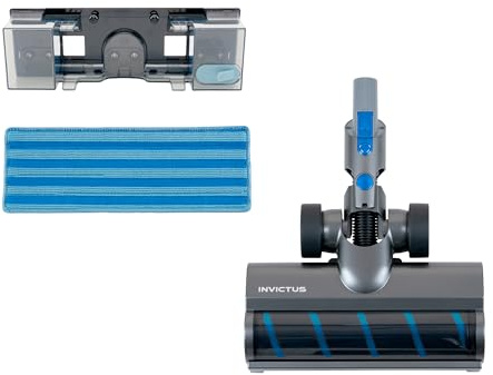 Genius Invictus One SL Akku Handstaubsauger Elektrobürste 4 tlg, Hartboden Set, Soft Bürstenrolle, Mikrofaser Wischpad, Hartboden Bürste Zubehör