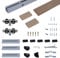 HOMCOM 6.5FT/2000mm Modern Sliding Barn Door Closet Hardware Track Kit Aluminium Track System Unit for Single Wooden Door